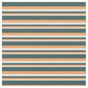 Beige, Brown & Dark Slate Gray Lines Fabric
