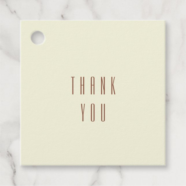 Beige Brown Favor Tags (Front)
