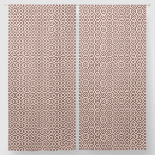 beige brown geometric pattern art deco blackout curtains