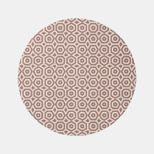 beige brown geometric pattern art deco outdoor rug