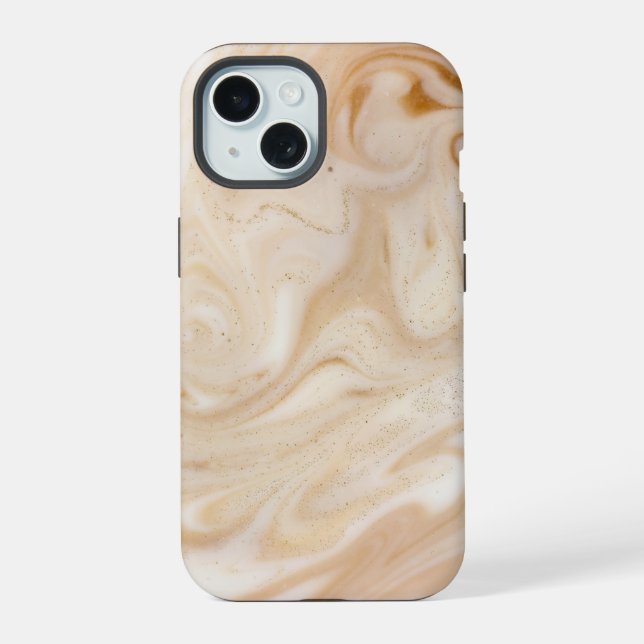 Beige Brown Marble Iphone Case (Back)