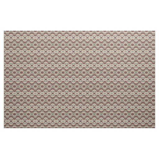Beige Brown Olive Green Aztec Mosaic Pattern Fabric
