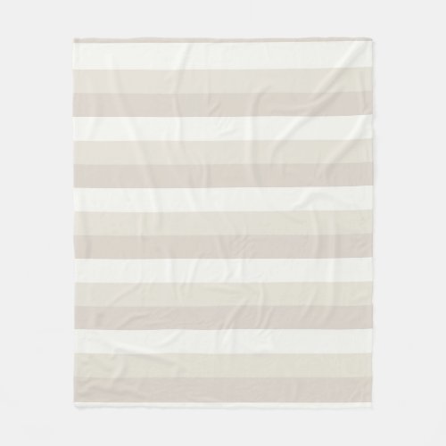 Beige Brown Striped Trendy Colors Modern Template Fleece Blanket