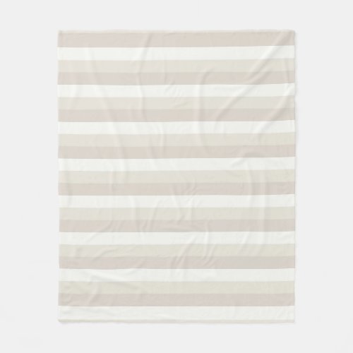 Beige Brown Stripes Trendy Colors Classic Template Fleece Blanket