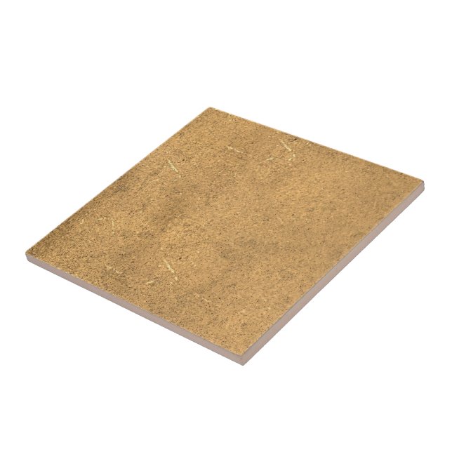 Beige Brown Textured Pattern Tile (Side)