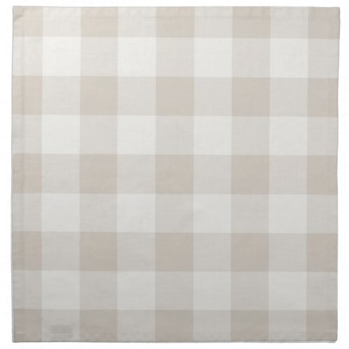 Beige Buffalo Check  Farmhouse Kitchen Cloth Napkin