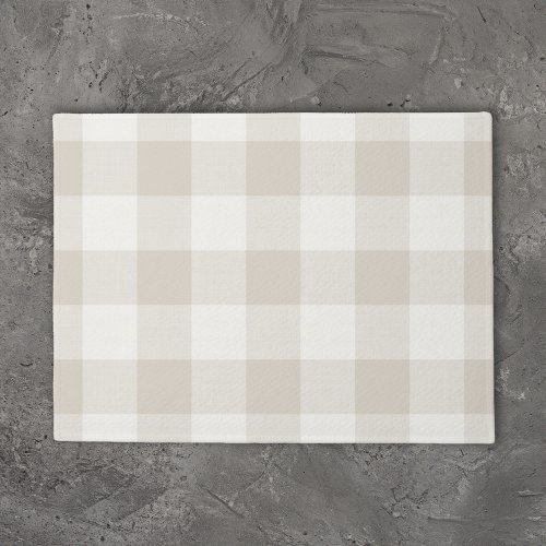 Beige Buffalo Check  Modern Farmhouse Doormat