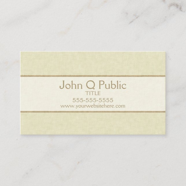 Beige Business Card (Front)