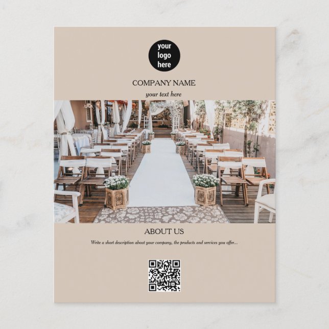 Beige Business Logo Promotional Advertising Flyer (Front)