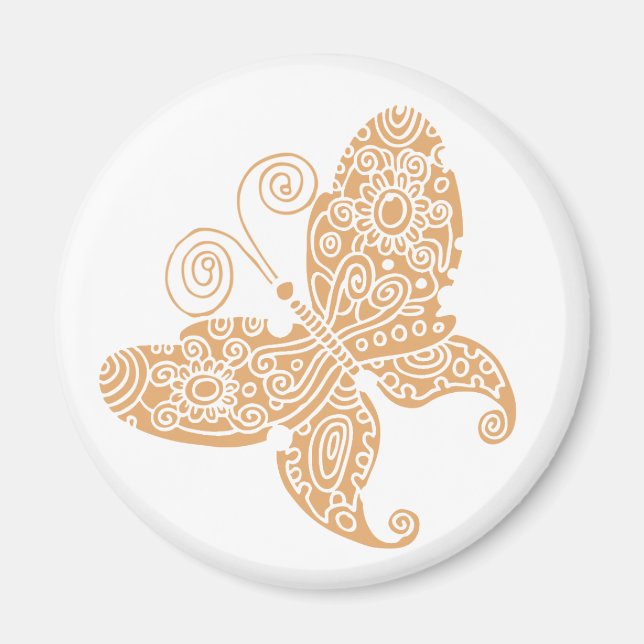 Beige Butterfly Magnet (Front)