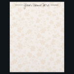 Beige Calico Personalized Letterhead<br><div class="desc">A calico floral print with tan flowers on a light beige background creates charming letterhead stationery. The design is light enough so that it won't interfere with printing. The back is plain, the same shade as the background color, without the flowers. A little bit country, a little bit boho, a...</div>