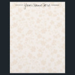 Beige Calico Personalized Letterhead<br><div class="desc">A calico floral print with tan flowers on a light beige background creates charming letterhead stationery. The design is light enough so that it won't interfere with printing. The back is plain, the same shade as the background color, without the flowers. A little bit country, a little bit boho, a...</div>