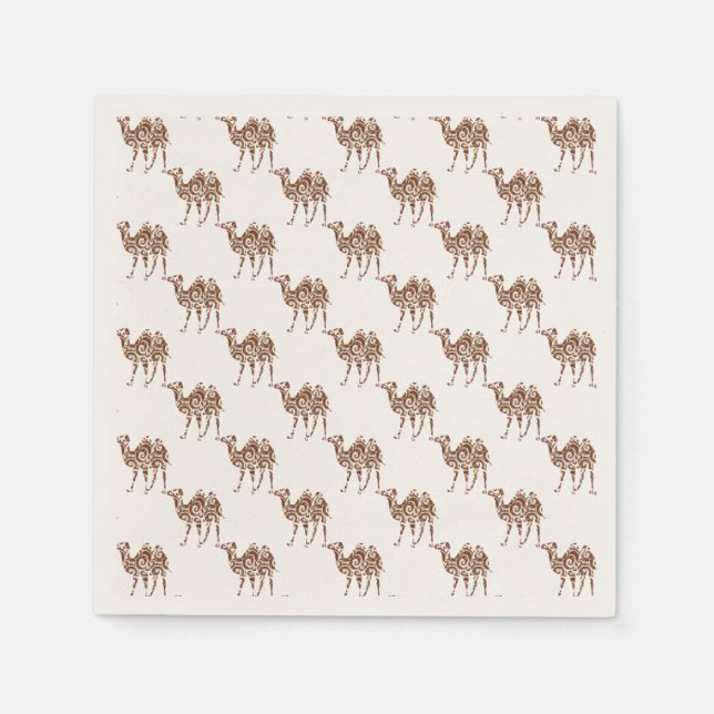 Beige camel paper napkins (Front)