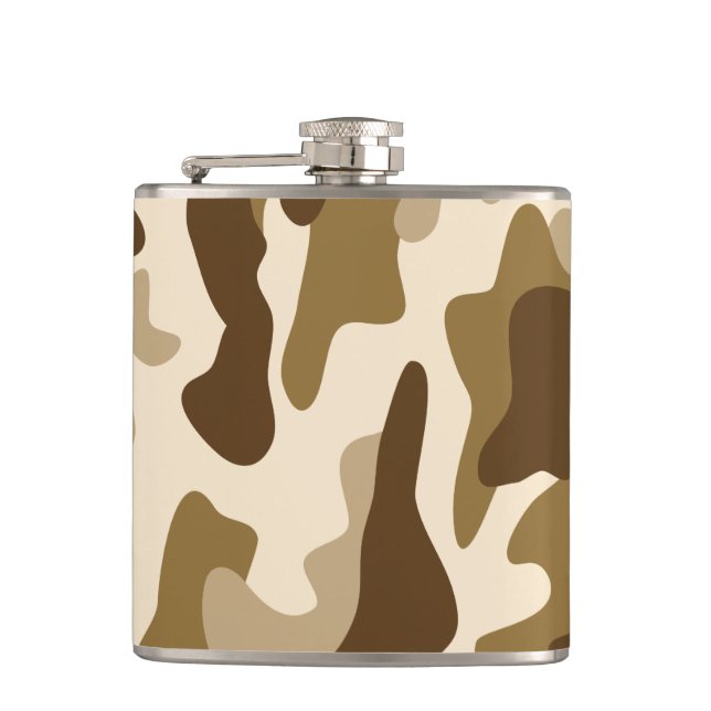 Beige camouflage pattern flask (Front)
