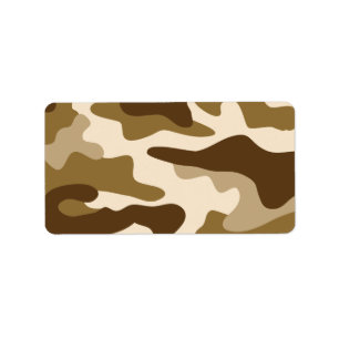 Beige camouflage pattern label