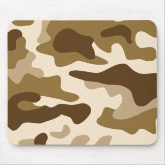 Beige camouflage pattern mouse pad