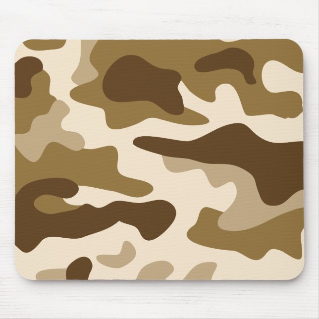 Beige camouflage pattern mouse pad (Front)