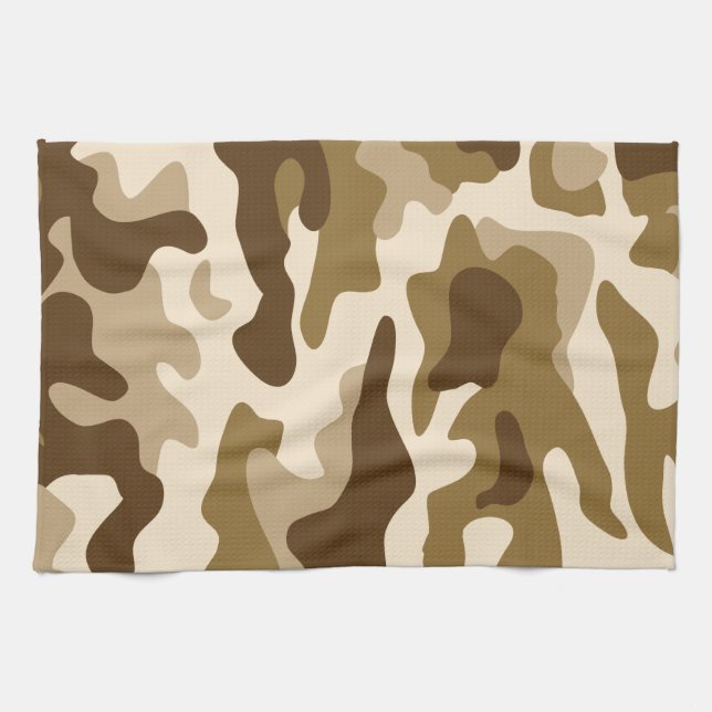 Beige camouflage pattern towel (Horizontal)
