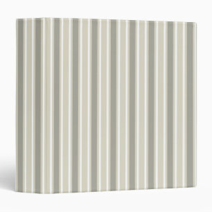 Beige candy stripes 3 ring binder