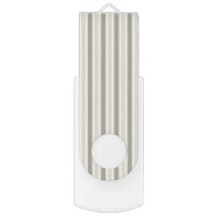 Beige candy stripes flash drive