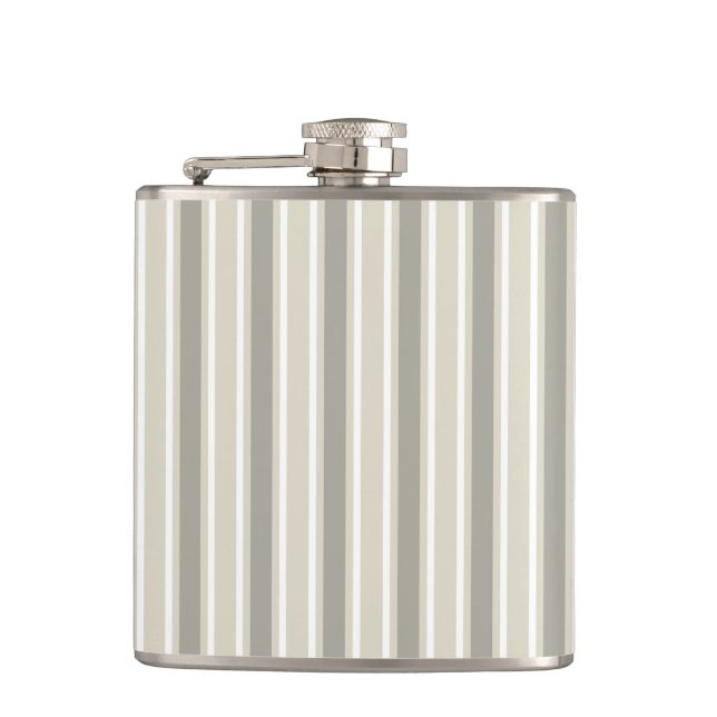 Beige candy stripes flask (Front)
