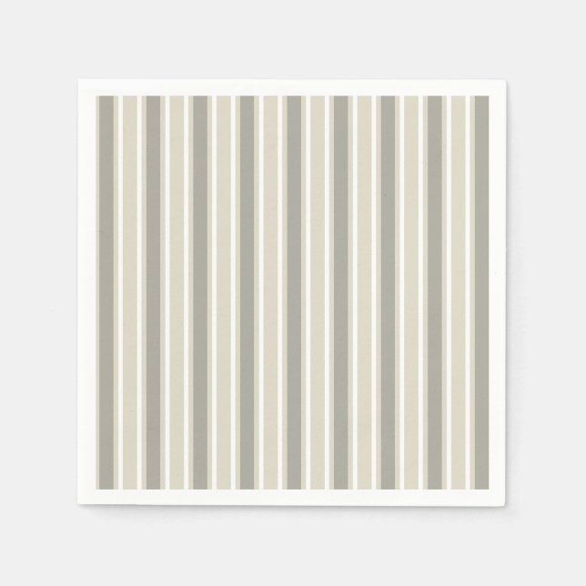 Beige candy stripes napkins (Front)