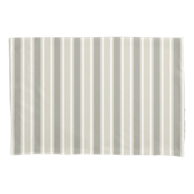 Beige candy stripes pillow case (Front)