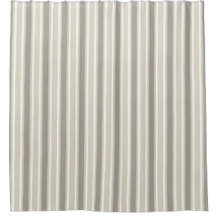 Beige candy stripes shower curtain