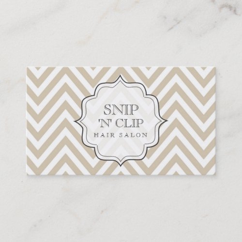 beige Chevron Filigree Stripes Hair Stylist Cards Business Card Templates