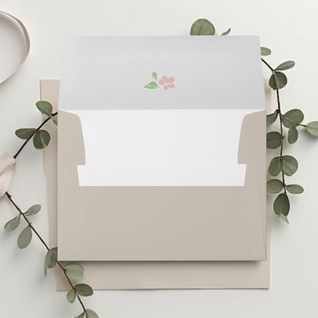 Beige | Chic Floral Wedding Envelope (Creator Uploaded)