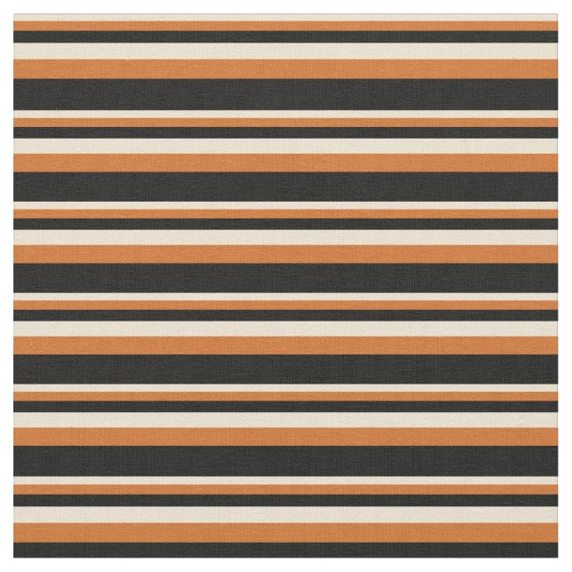 Beige, Chocolate, and Black Colored Pattern Fabric (Close Up)