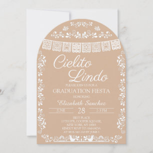Beige Cielito Lindo Graduation Fiesta Arch Invitation