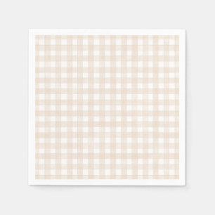 Beige Classic Gingham Napkins