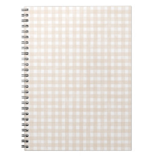 Beige Classic Gingham Notebook