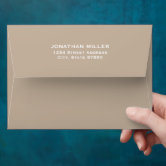 White A7 5x7 Back Flap Return Address Envelopes