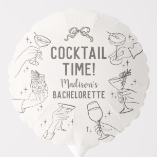 Beige Cocktail Party Bachelorette Party Balloon
