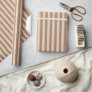Beige Coffee Light Brown Taupe Ombre Stripes Wrapping Paper
