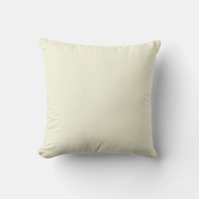 Beige color background throw pillow (Front)