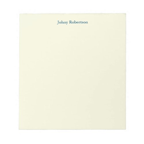 Beige Color Plain Elegant Professional Modern Notepad