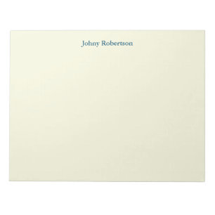 Beige Color Plain Elegant Professional Modern Notepad