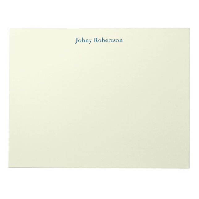 Beige Color Plain Elegant Professional Modern Notepad (Front)
