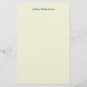 Beige Color Plain Elegant Professional Modern Stationery