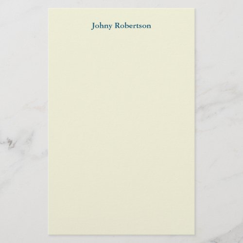 Beige Color Plain Elegant Professional Modern Stationery