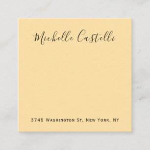 Beige Color Professional Unique Handwriting Enclosure Card
