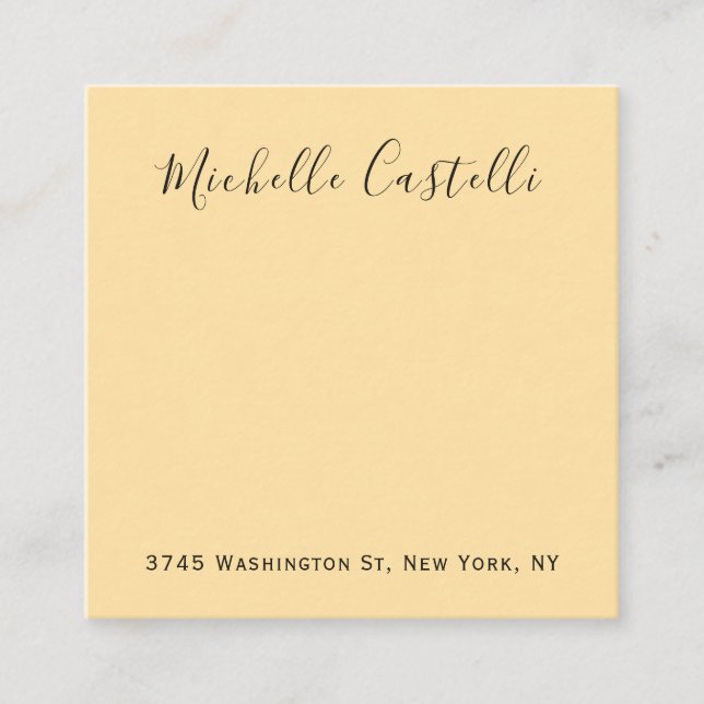 Beige Color Professional Unique Handwriting Enclosure Card (Front)