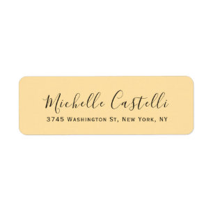 Beige Color Professional Unique Handwriting Label