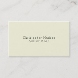 Beige Color Simple Plain Minimalist Business Card
