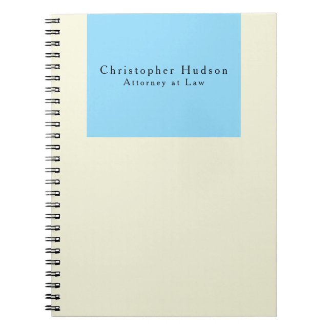 Beige Color Simple Plain Minimalist Notebook (Front)