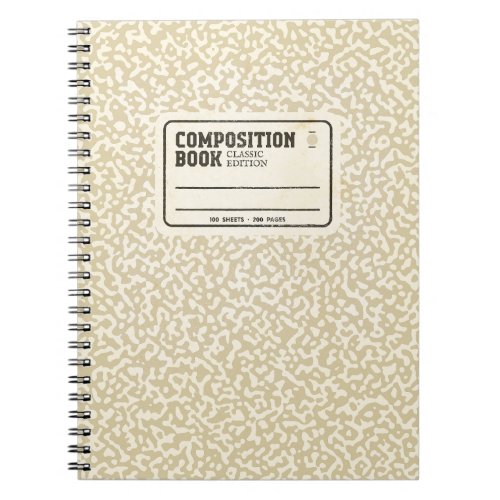 Beige Composition Notebook