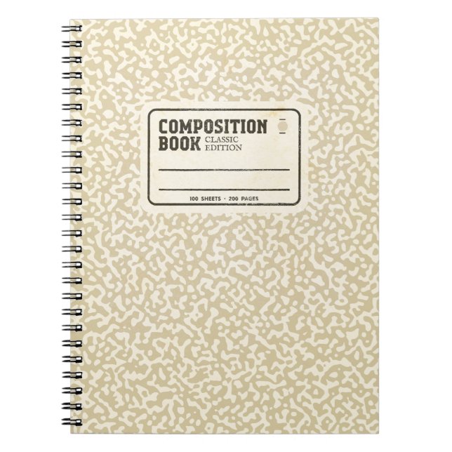Beige Composition Notebook (Front)